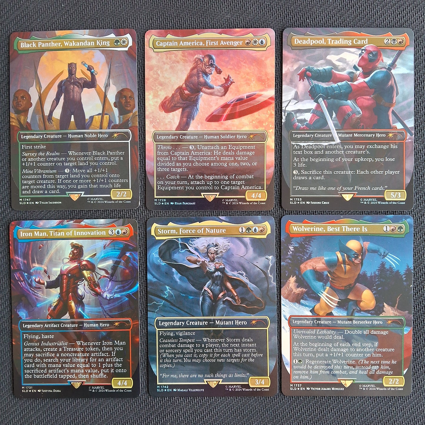 Pack 6 Marvel Superheroes - Secret Lair - Foil