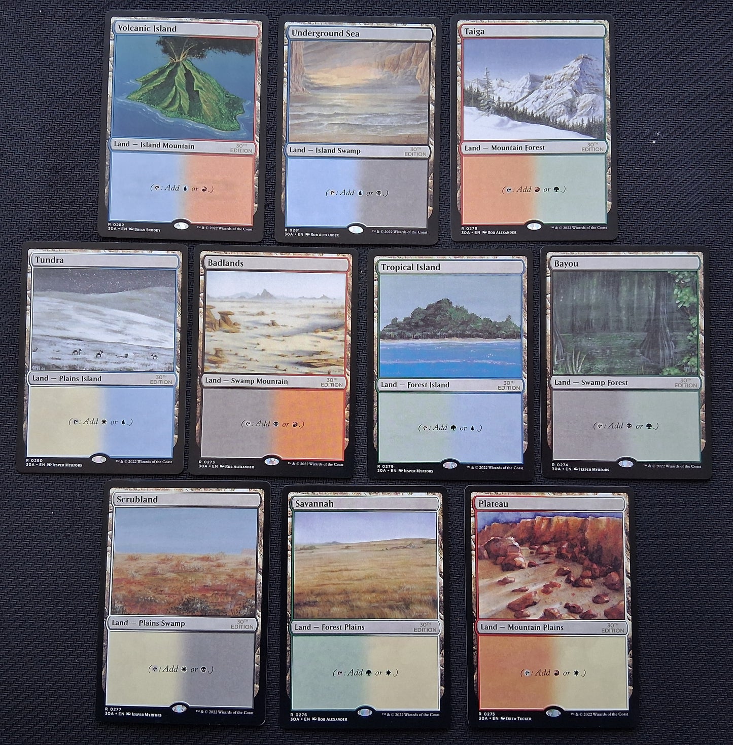 Pack 10 Dual Lands - 30th Anniverysary - No Foil