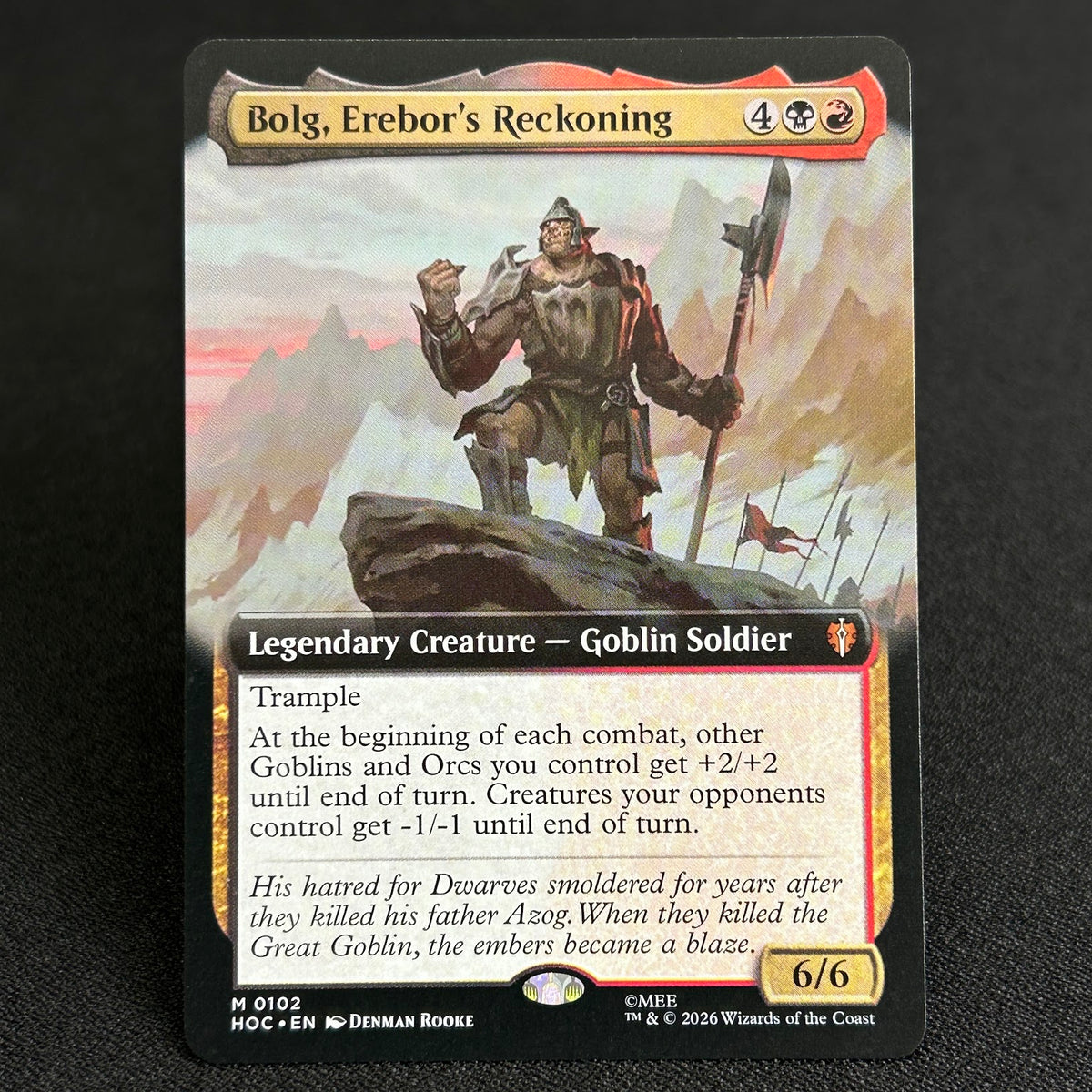 Bolg, Erebor's Reckoning - The Hobbit Commander #102 - No Foil