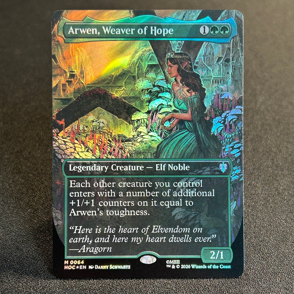 Arwen, Weaver of Hope - The Hobbit Commander #64 - Surge Foil