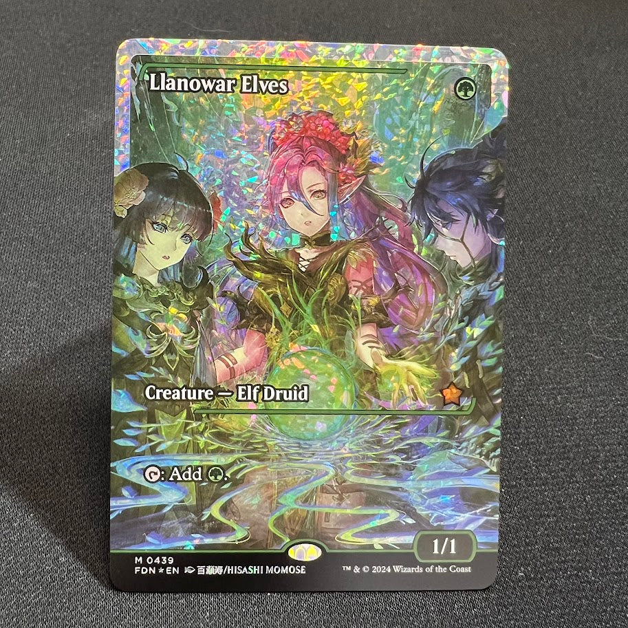 Llanowar Elves - Foundations #439 - Fractured Foil