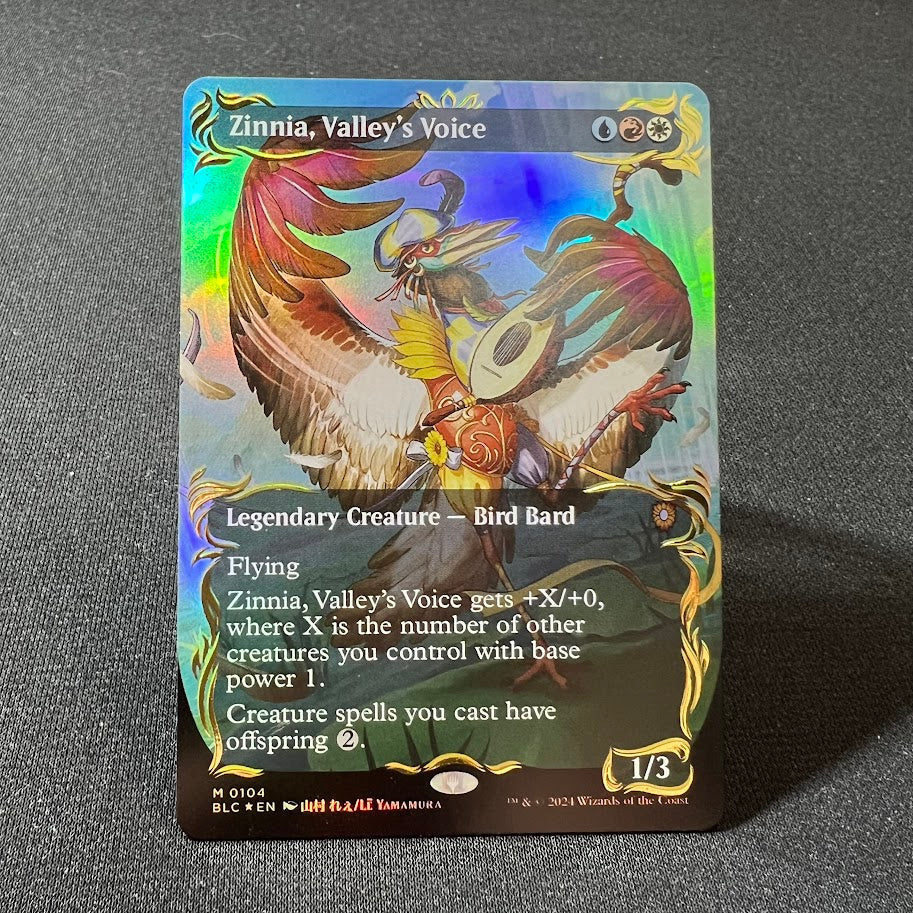 Zinnia, Valley's Voice - Bloomburrow #104 - Raised Foil