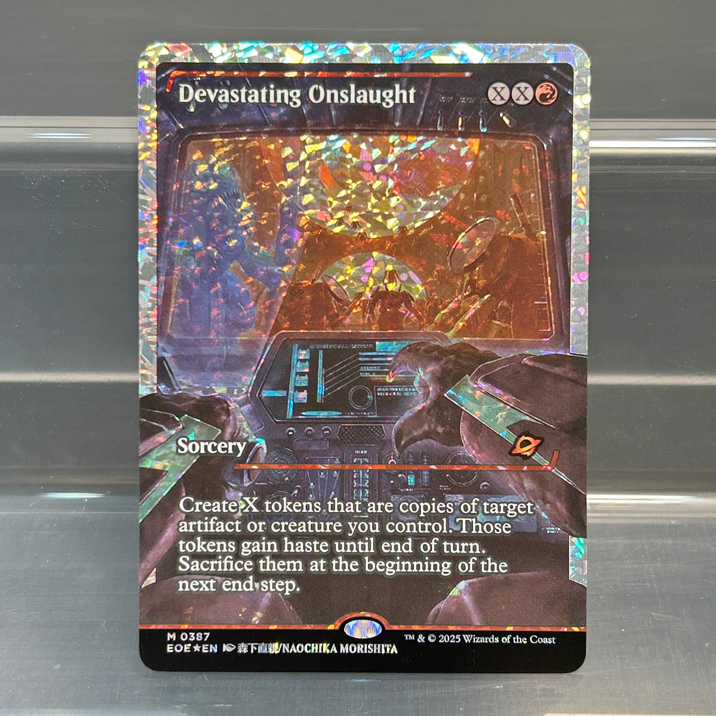 Devastating Onslaught - Edge of Eternities #387 - Fractured Foil