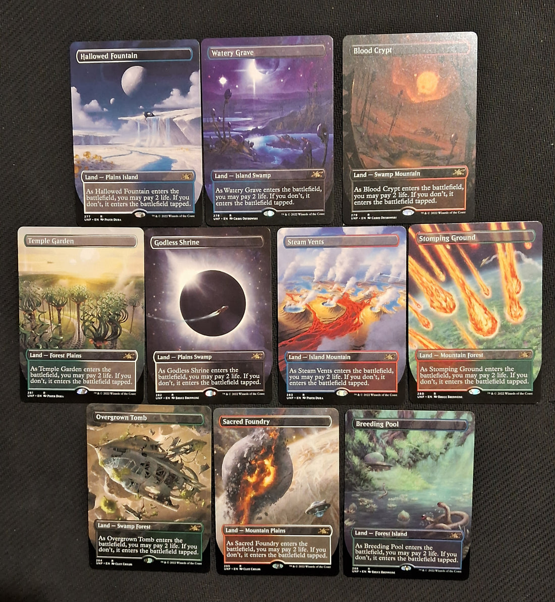 Pack 10 Shock Lands - Unfinity - No Foil – Cartón Barato
