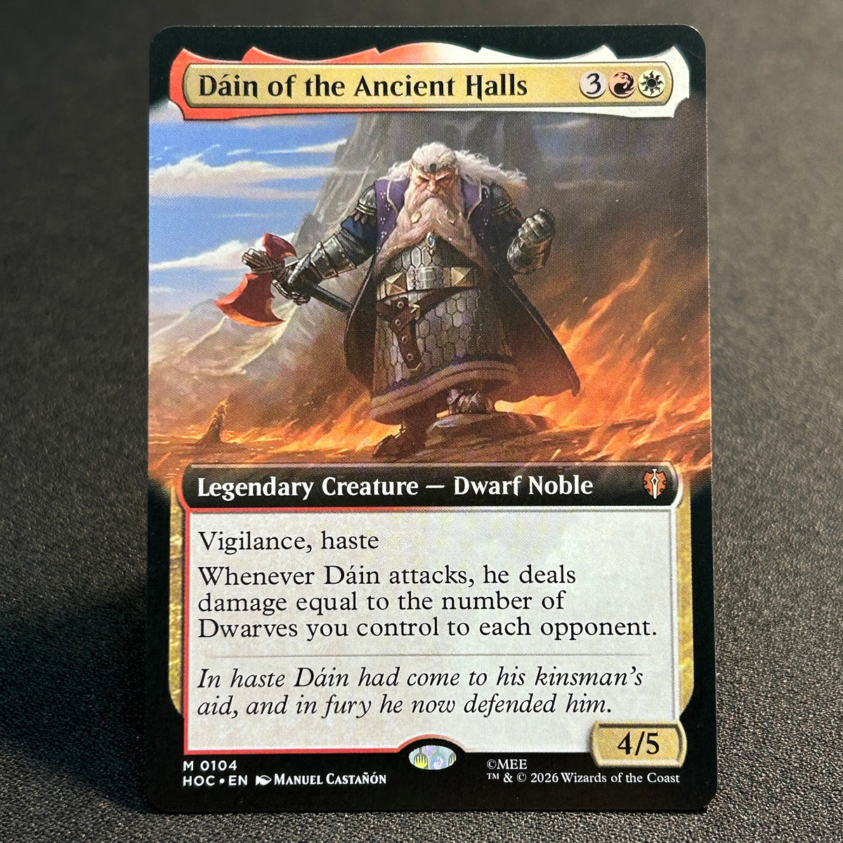 Dáin of the Ancient Halls - The Hobbit Commander #104 - No Foil
