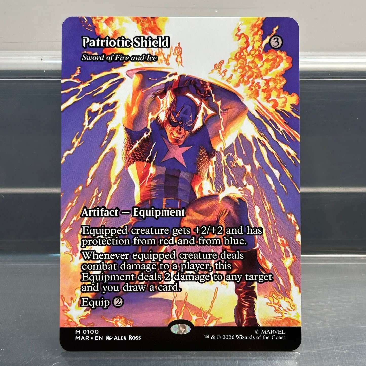 Sword of Fire and Ice (Patriotic Shield) - Marvel Universe #100 - No Foil
