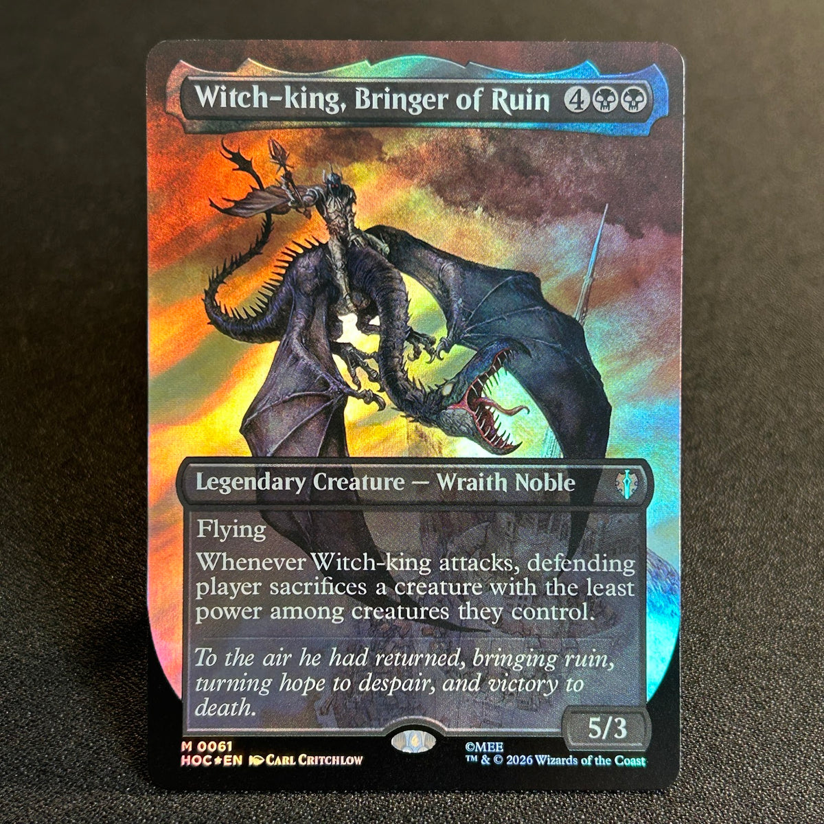 Witch-king, Bringer of Ruin - The Hobbit Commander #61 - Surge Foil