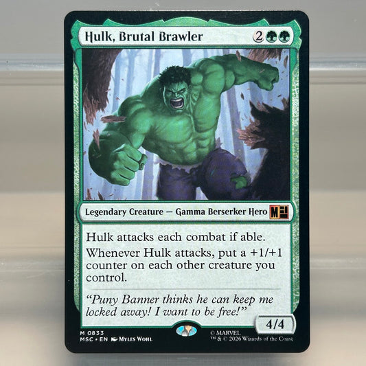 Hulk, Brutal Brawler - Marvel Super Heroes Commander #833 - No Foil