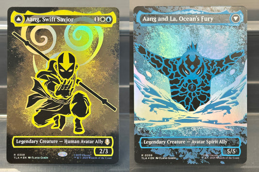 Aang, Swift Savior/Aang and La, Ocean's Fury - Avatar: The Last Airbender #359 - Neonink Foil