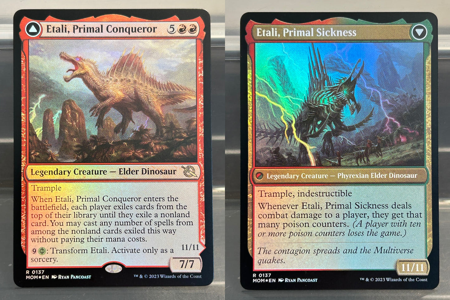 Etali, Primal Conqueror/Etali, Primal Sickness - March of the Machine #137 - Foil