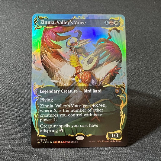 Zinnia, Valley's Voice - Bloomburrow #104 - Raised Foil