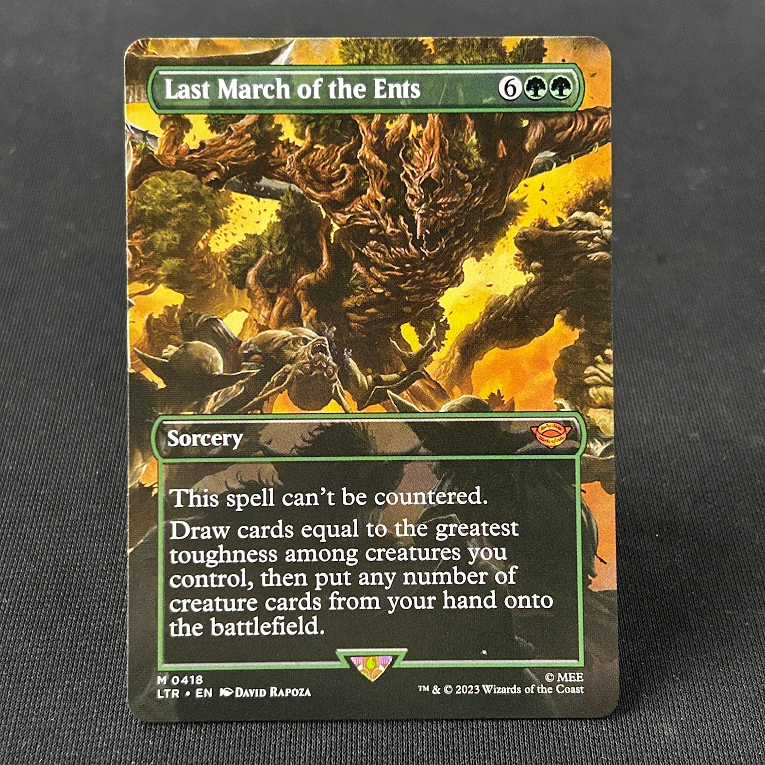 Last March of the Ents - The Lord of the Rings #418 - No Foil – Cartón ...