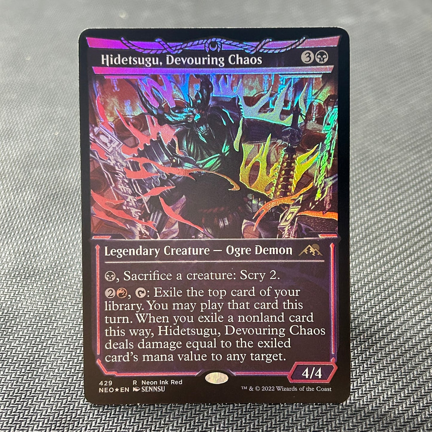 Hidetsugu, Devouring Chaos - Kamigawa: Neon Dynasty #429 - Neonink Foil