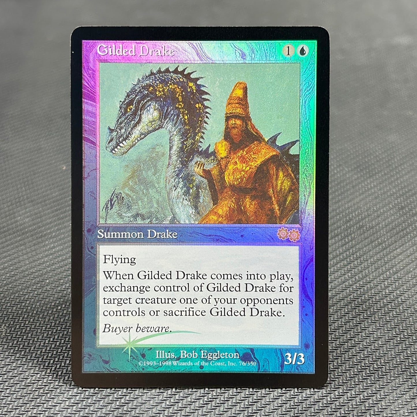 Gilded Drake - Urza's Saga #76 - Foil