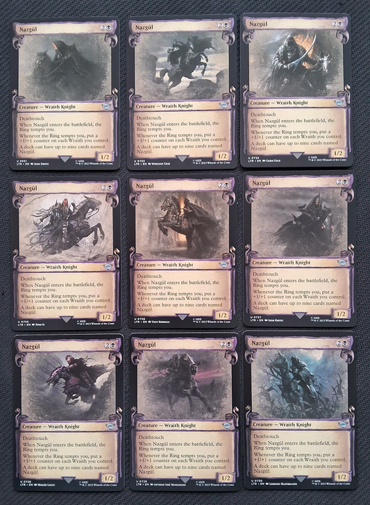 Pack 9 Nazgûl - Showcase Scrolls - The Lord of the Rings - No Foil