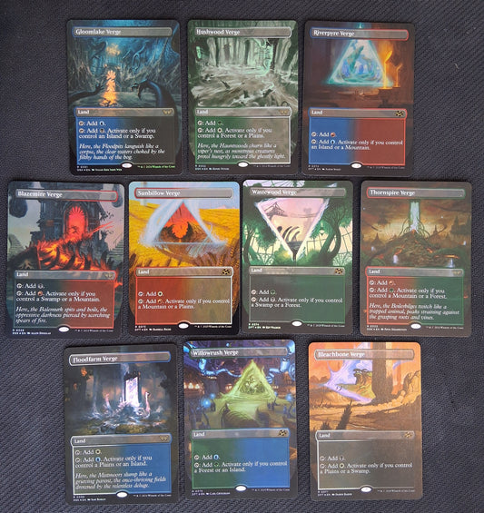 Pack 10 Verge Lands - Aetherdrift & Duskmourn - Borderless - Foil