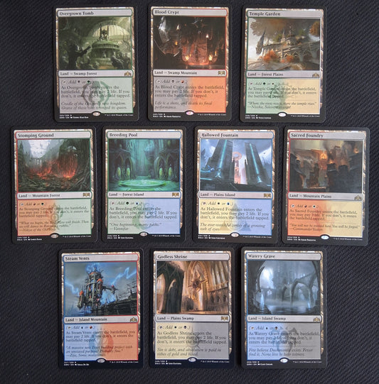 Pack 10 Shock Lands - Guilds of Ravnica & Ravnica Allegiance - Regular - No Foil