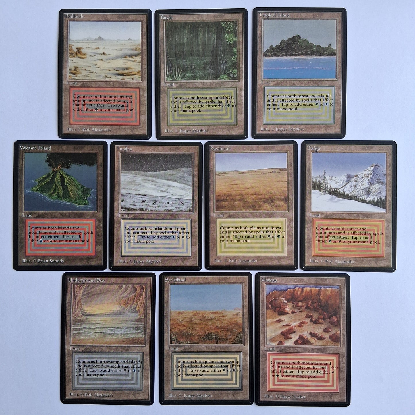 Pack 10 Dual Lands - Limited Edition Beta - No Foil