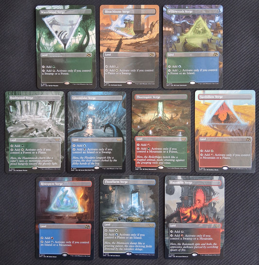 Pack 10 Verge Lands - Aetherdrift & Duskmourn - Borderless - No Foil