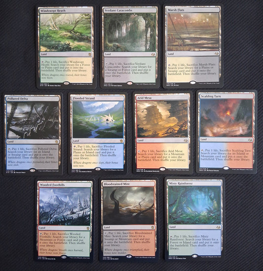 Pack 10 Fetch Lands - Khans of Tarkir & Modern Masters 2017 - Regular - No Foil